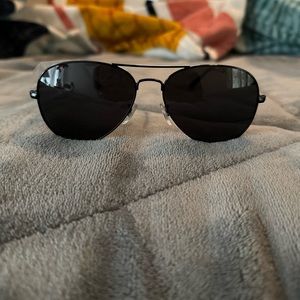 Black Polarized Aviator Sunglasses